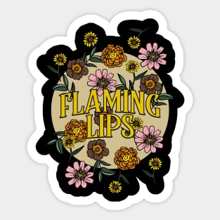 Flaming Lips Name Personalized Flower Retro Floral 80s 90s Name Style Sticker